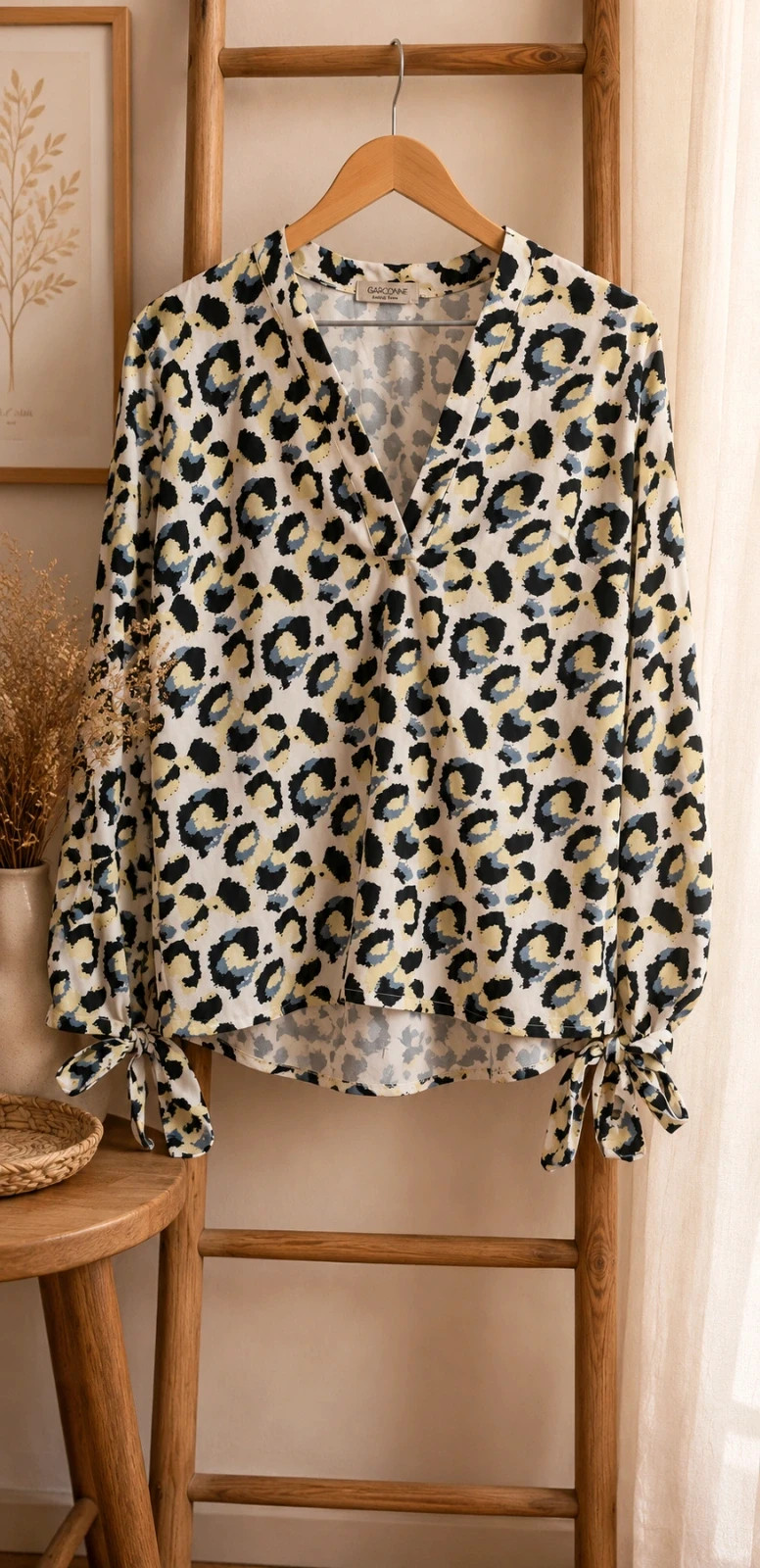 Blouse Garçonne Made in Italy – Imprimé léopard – Très bon état – Garconne – taille S / 36 / 8