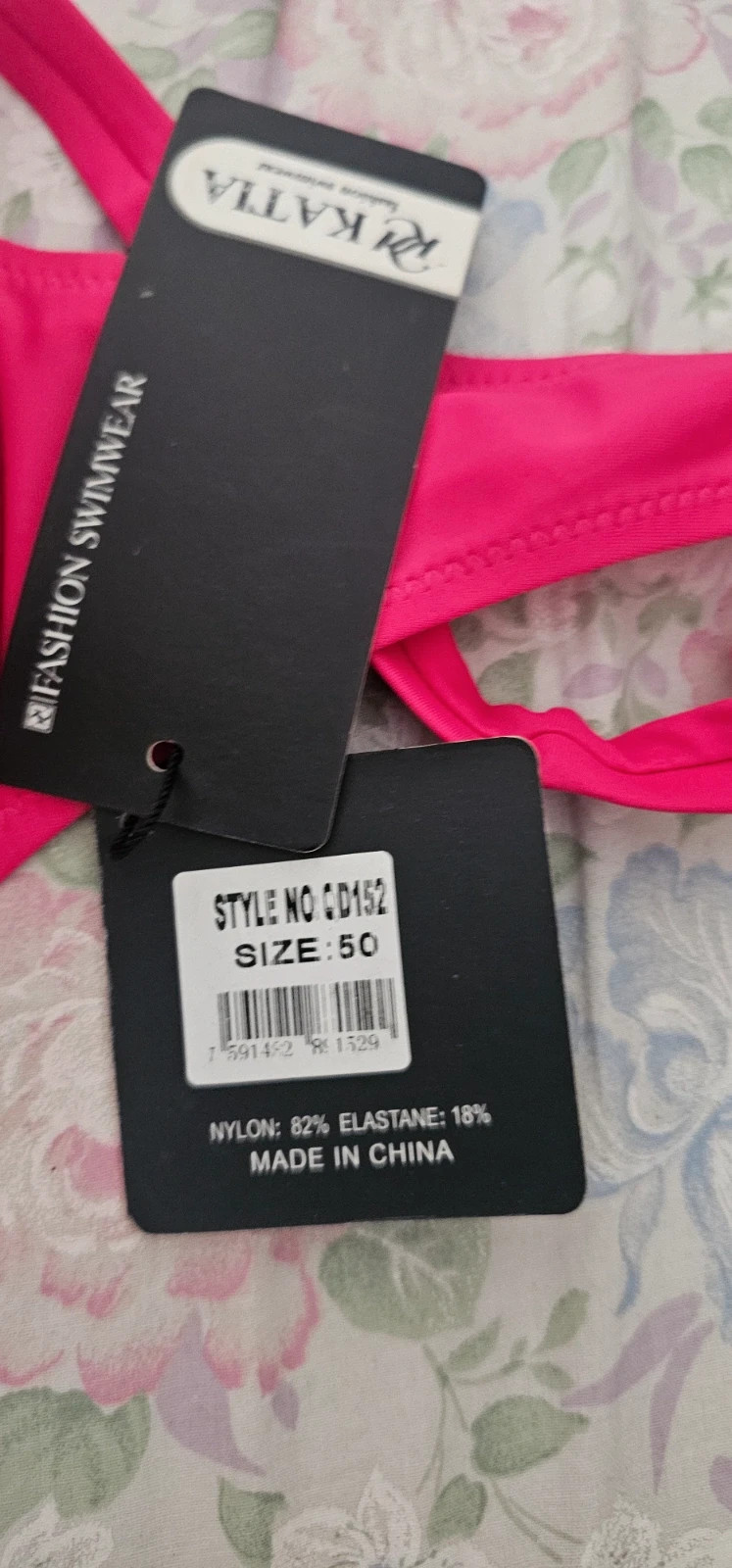 Haut de maillot de bain Katia rose – Taille 50 – Tendance – taille 5XL / 50 / 22 2