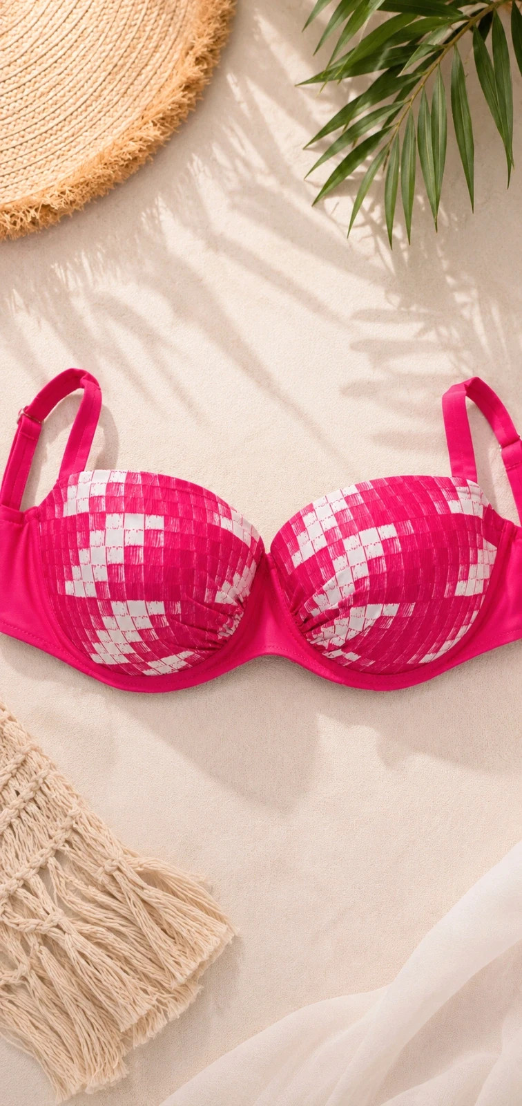 Haut de maillot de bain Katia rose – Taille 50