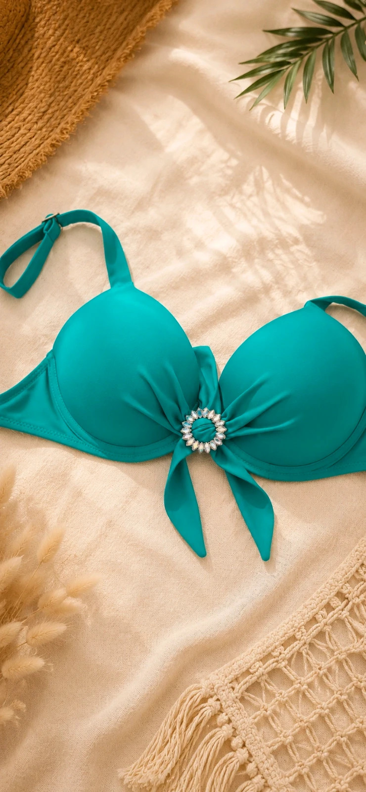 Haut de maillot de bain turquoise Katia – Taille 50/52
