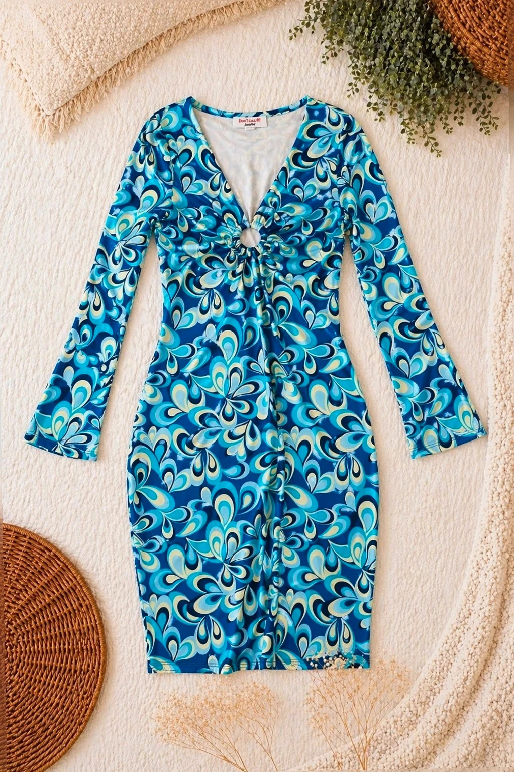 Robe Moulante imprimée rétro Jennyfer taille XS