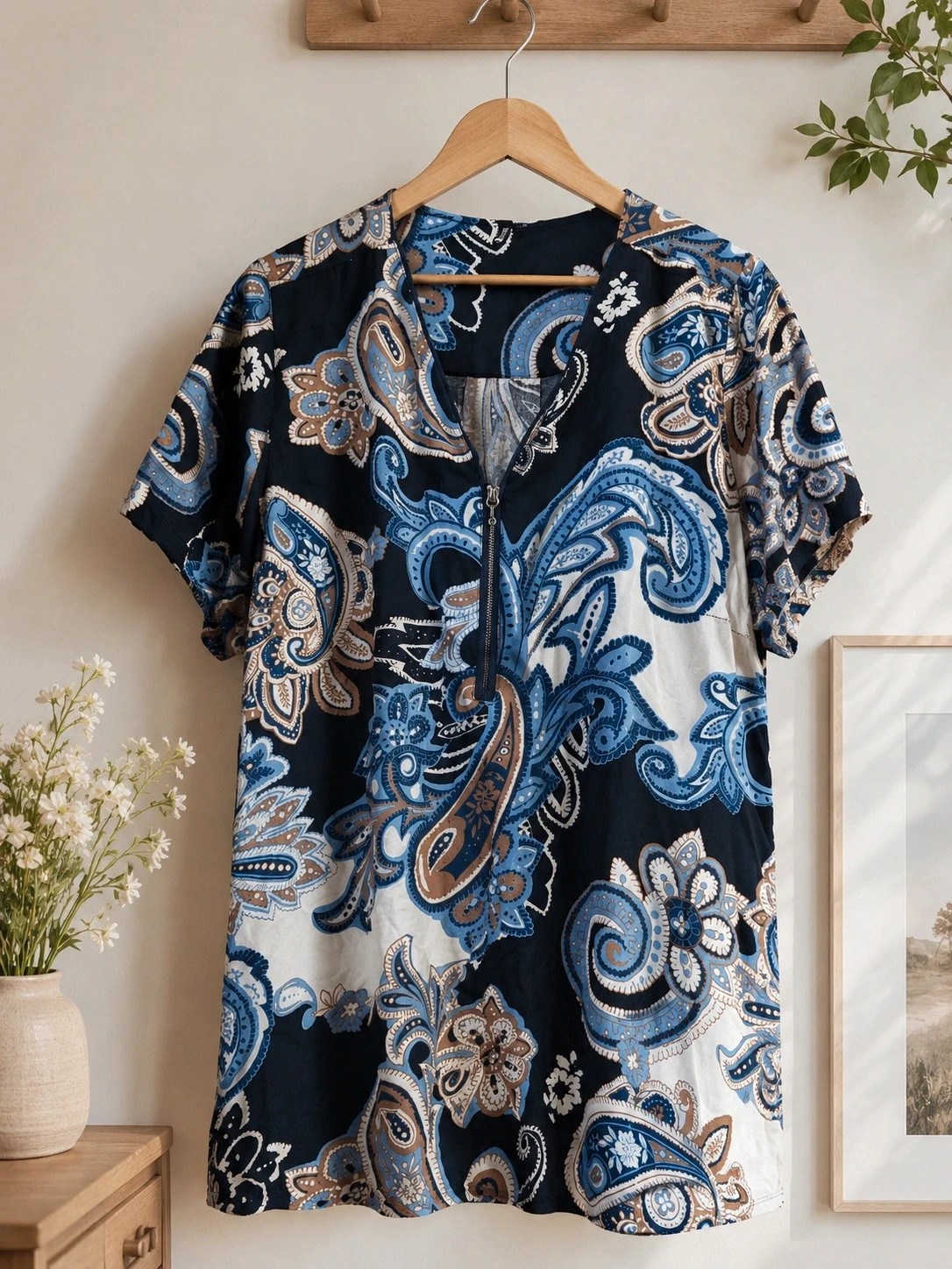 Blouse Chicorée imprimé paisley – Taille XL – Chicoree – taille XL / 42 / 14