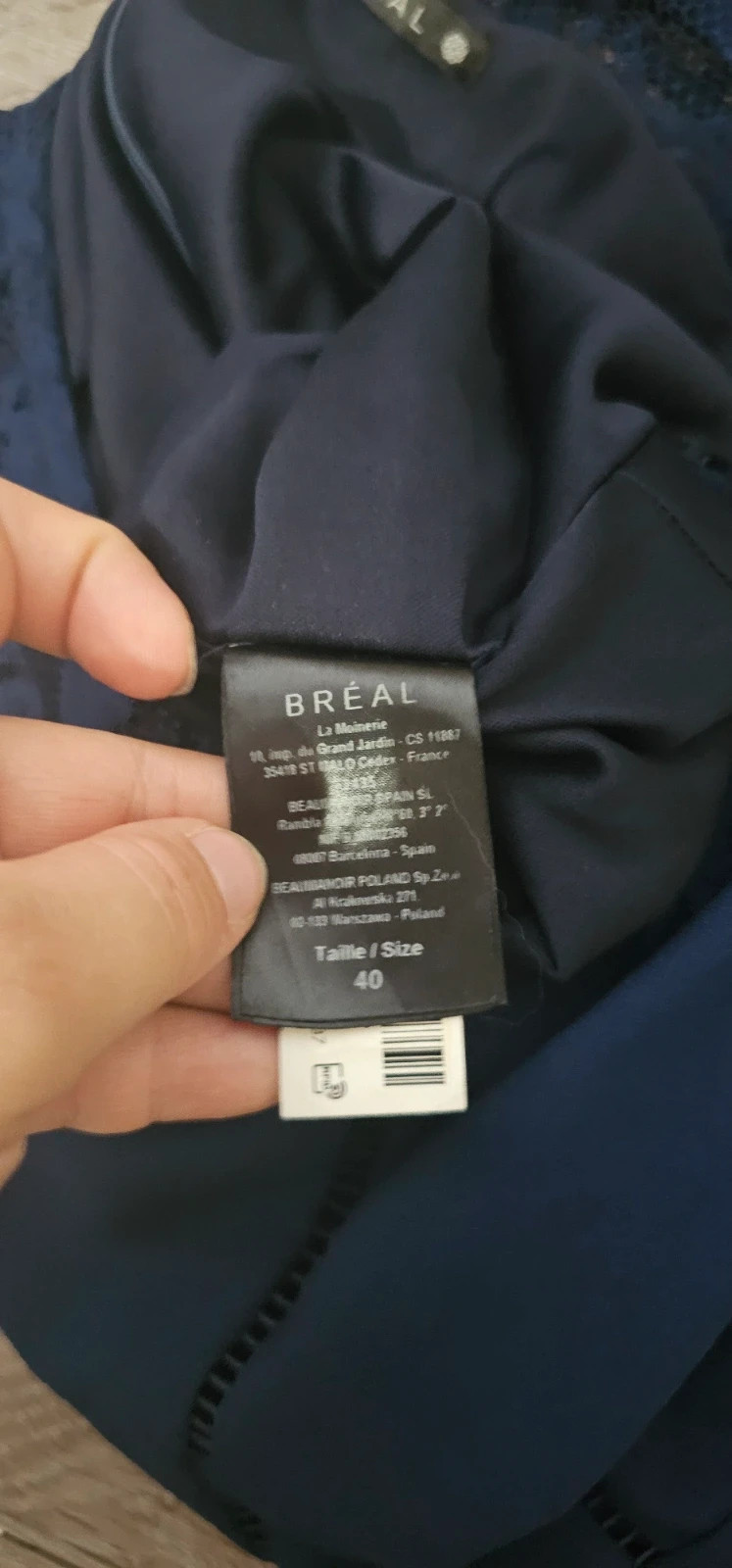 Robe Bréal bleu marine – Taille 40 – Bréal – taille L / 40 / 12 2