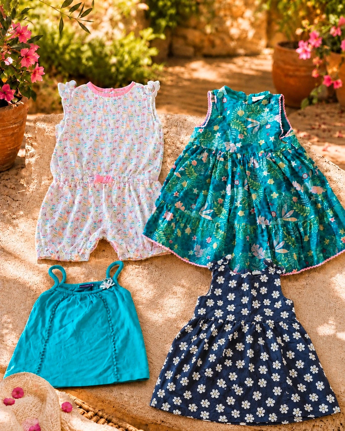 Lot fille 24 mois / 2 ans – 4 pièces été 🌸 – Sergent Major – taille 24-36 mois / 92 cm