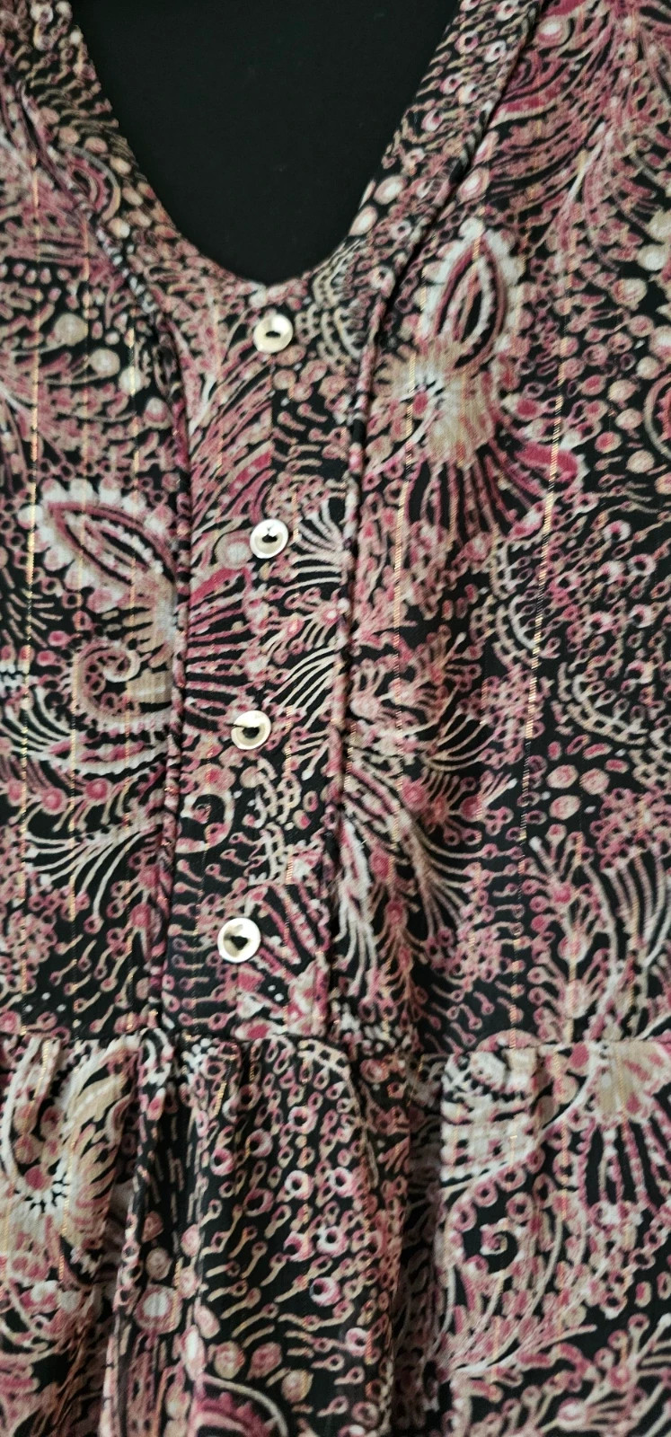 Robe Armand Thiery imprimée rose et noir – Armand Thiery – taille S / 36 / 8 2