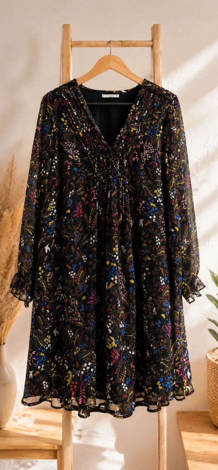 Robe fleurie B – Taille 44 – Blancheporte – taille XXL / 44 / 16