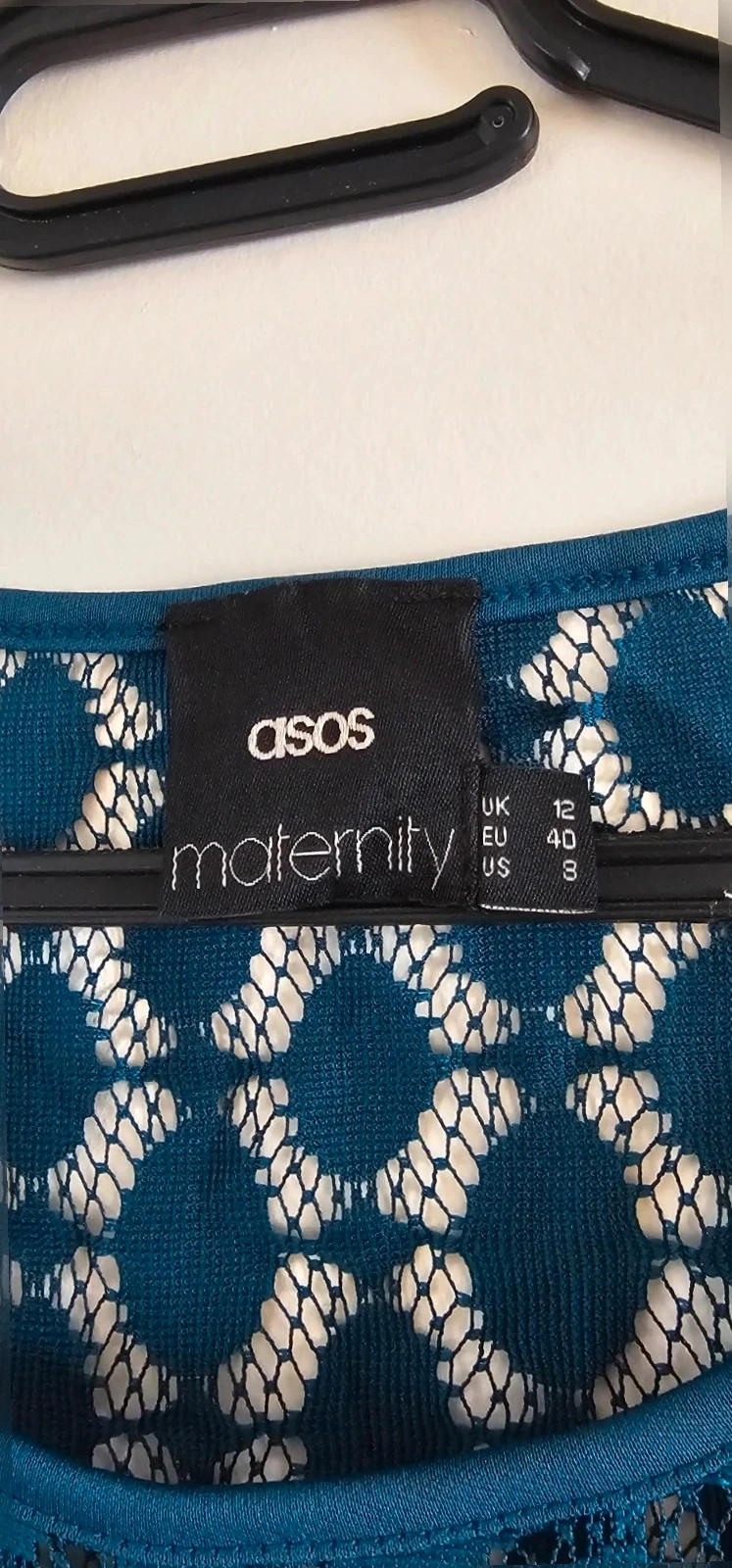 Robe grossesse aSOS bleu pétrole – ASOS – taille L / 40 / 12 2