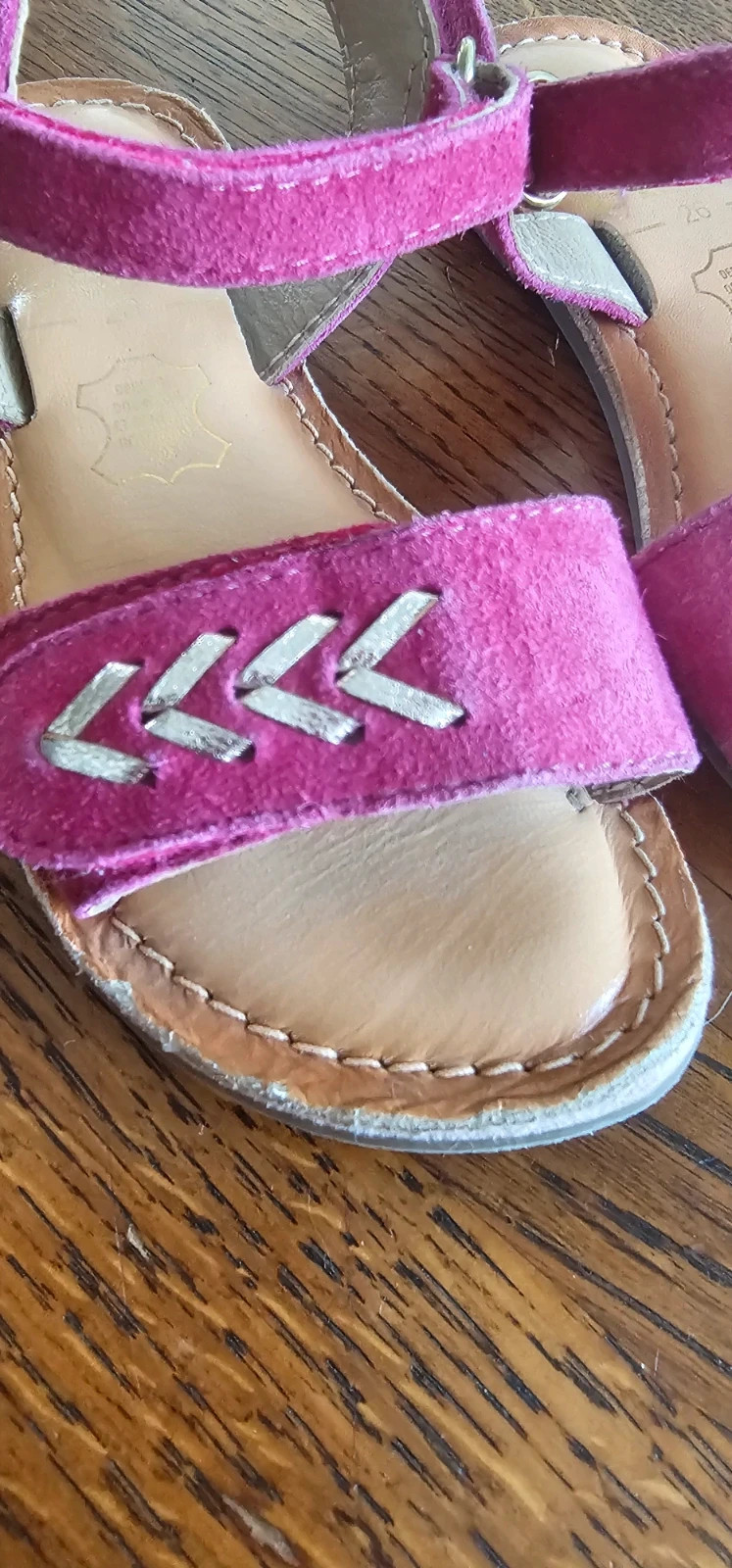 Sandales fille roses en cuir – Taille 26 – Gémo – taille 26 2