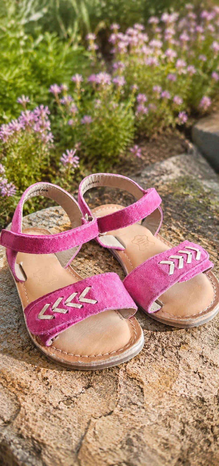 Sandales fille roses en cuir – Taille 26 – Gémo – taille 26