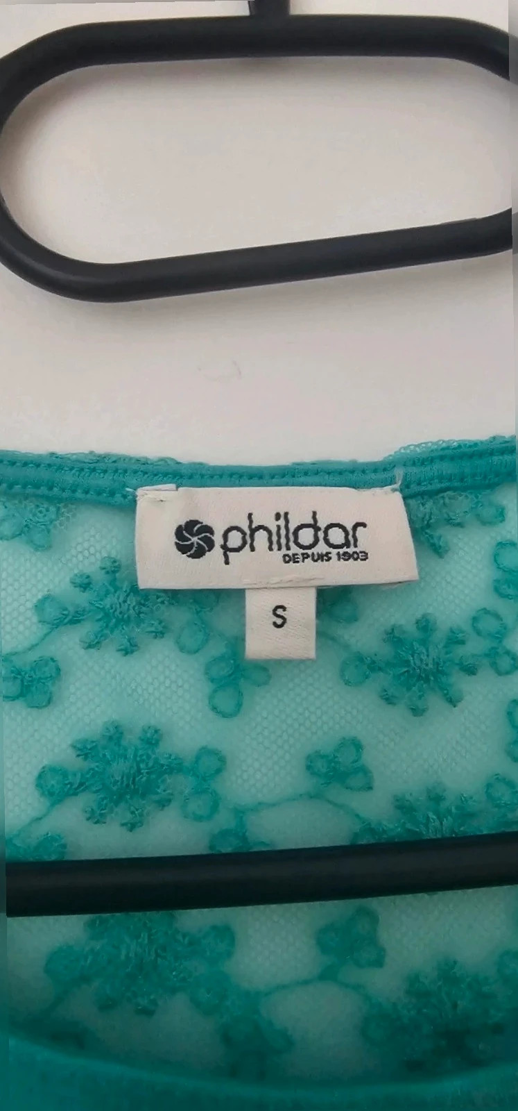 Tee-shirt turquoise Phildar - taille S – Phildar – taille S / 36 / 8 2