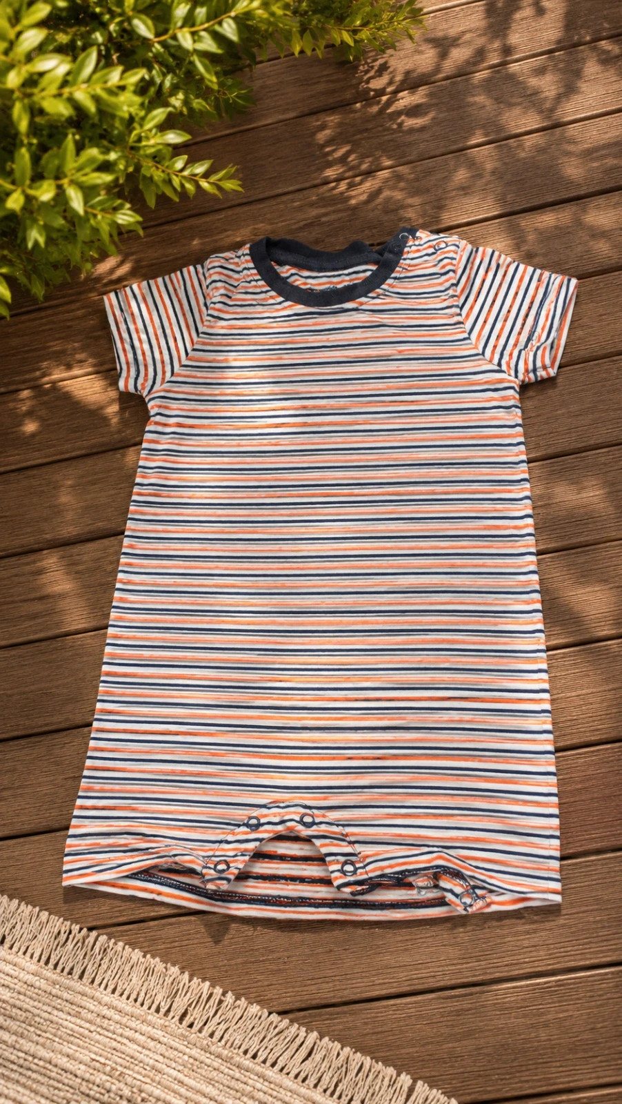 Body bébé rayé manches courtes 9 mois – Lupilu – taille 12-18 mois / 80 cm