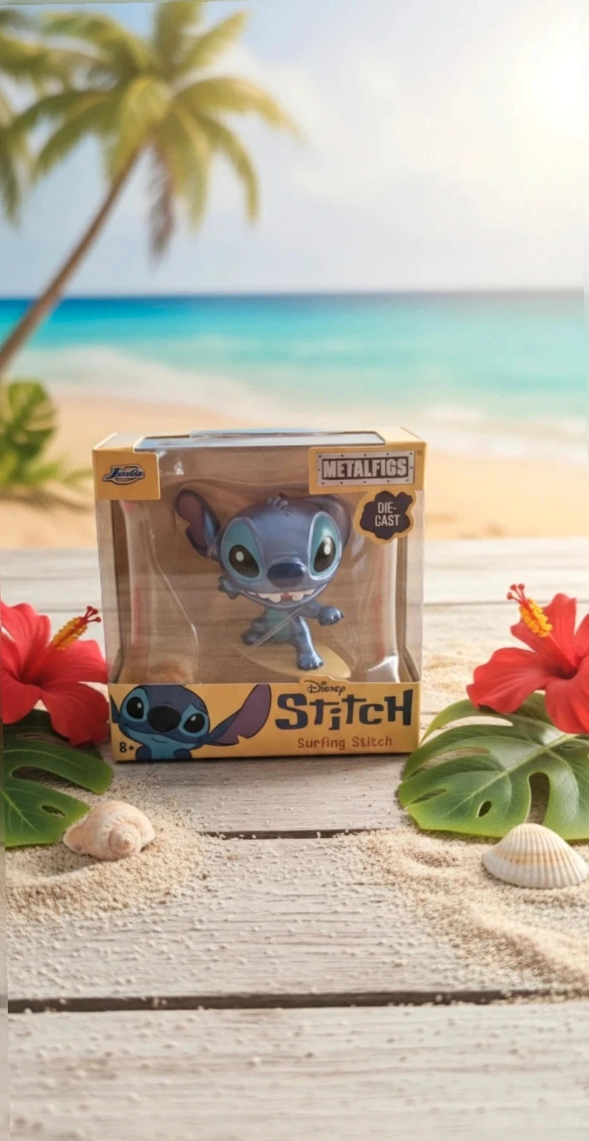 Figurine Stitch surfing – Disney MetalFigs Die-Cast .