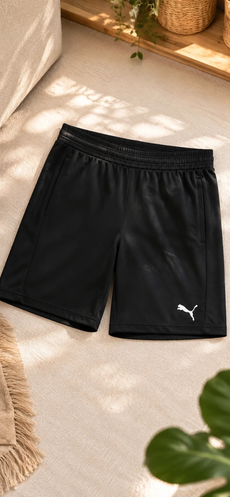 Short Puma noir garçon taille 10 ans