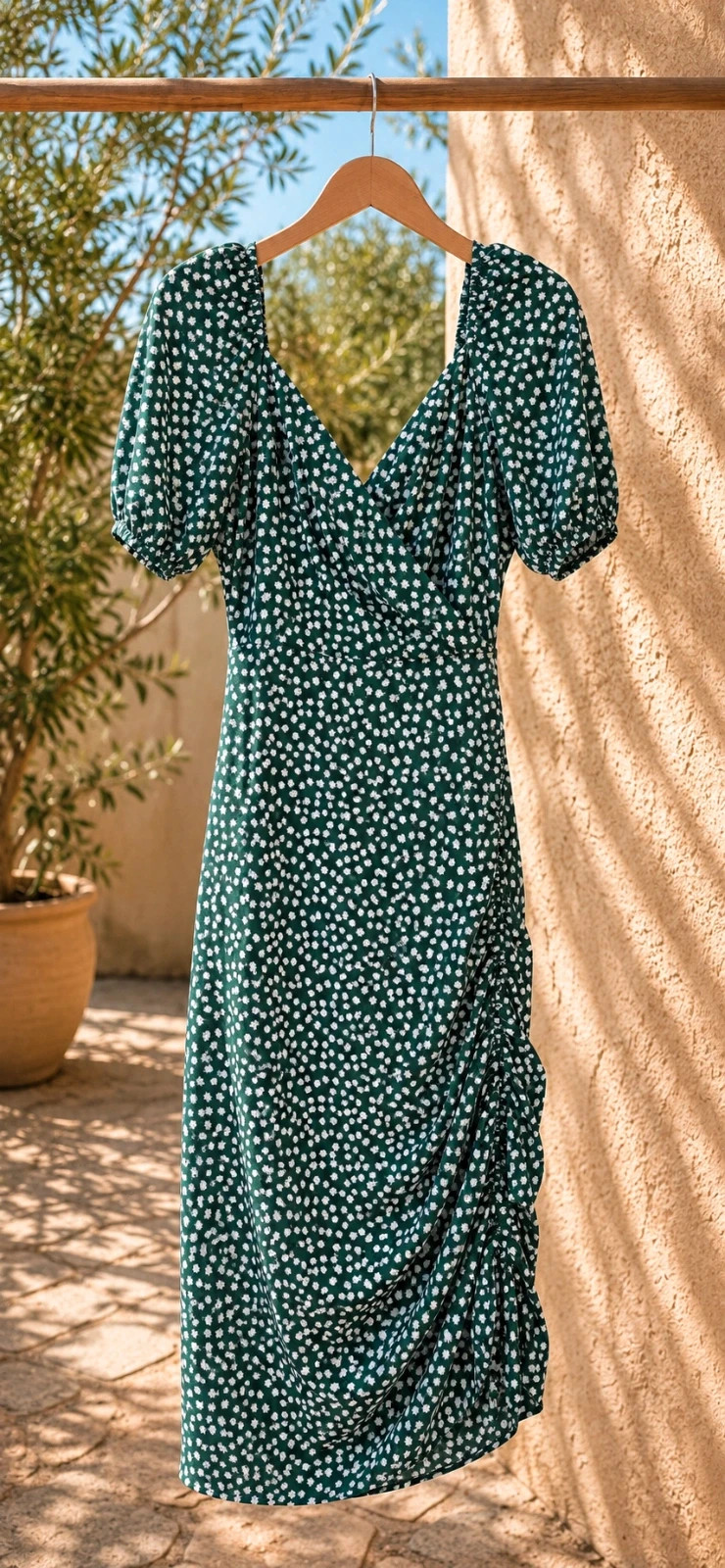 Robe fleurie verte SHEIN – Taille S