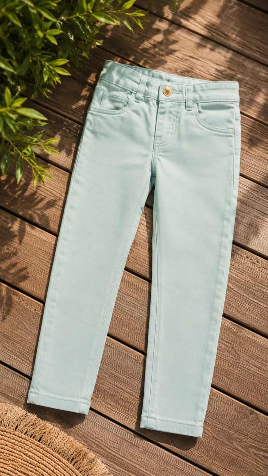 Pantalon bébé vert d’eau Orchestra 9 mois