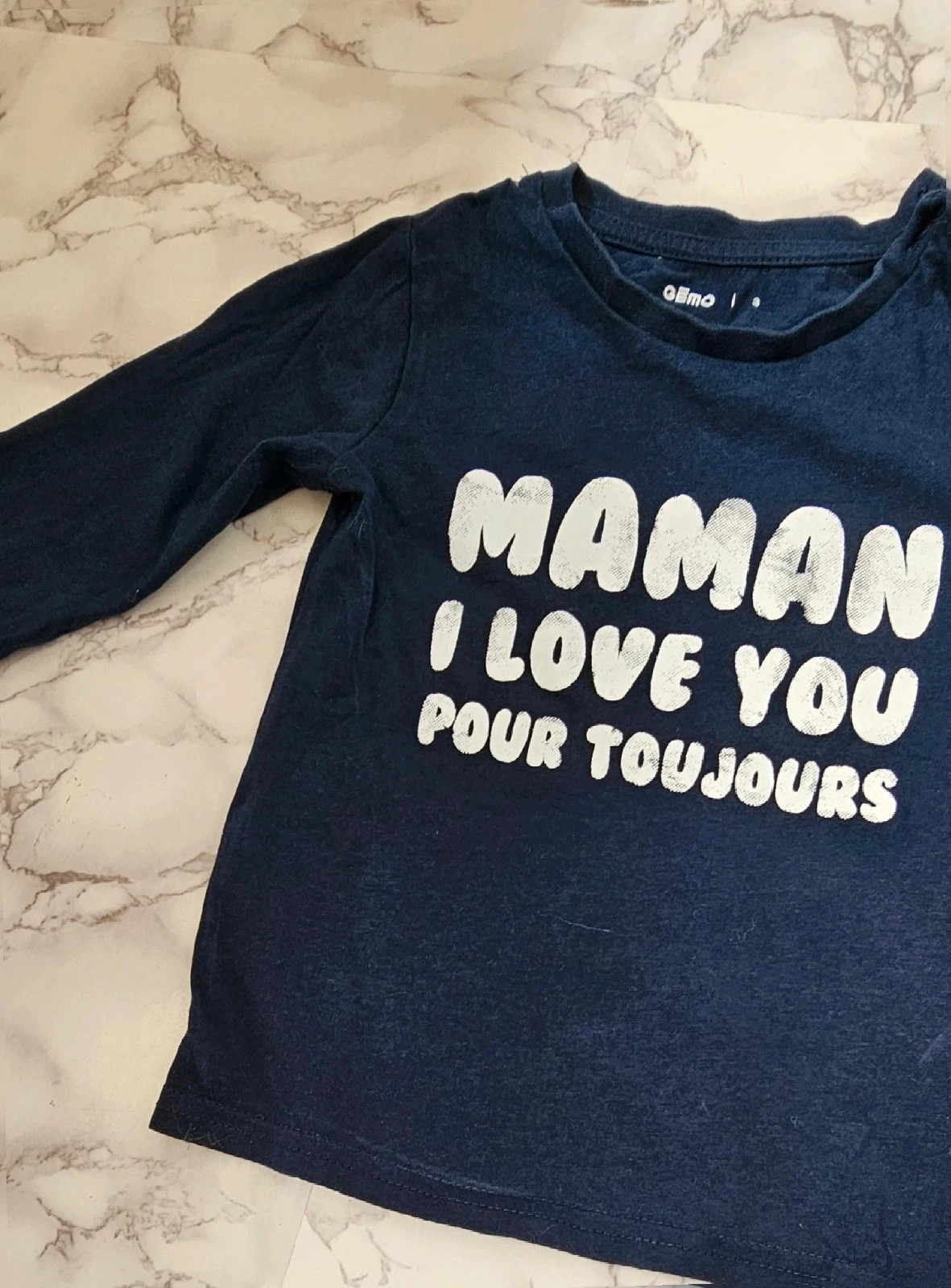 T-shirt manches longues Garçon Gemo 3 ans "Maman I love you"