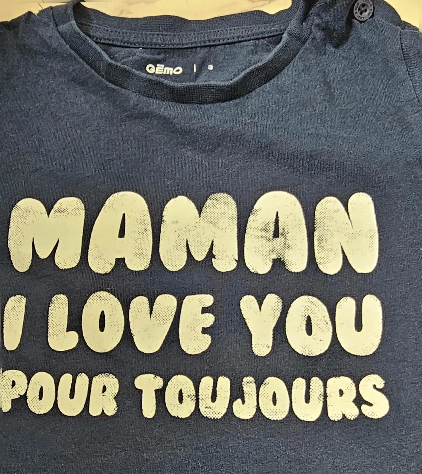 T-shirt manches longues Garçon Gemo 3 ans "Maman I love you" – Gémo – taille 3 ans / 98 cm 2