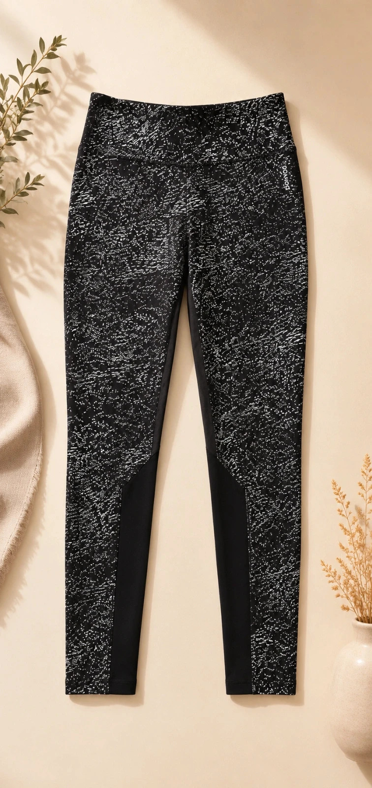 Legging sport noir et blanc Domyos