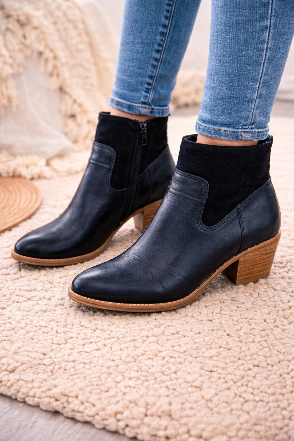 Bottines femme bleu marine Cyrillus Paris – taille 38