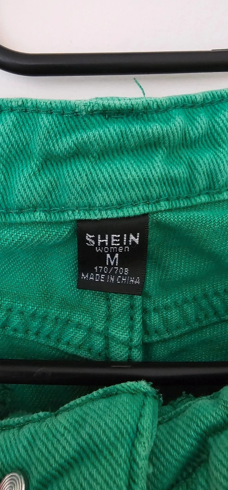Jean vert émeraude Shein coupe droite – taille M – Shein – taille M / 38 / 10 2