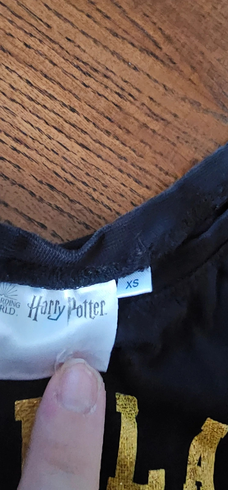 T-shirt Harry Potter Poudlard – Platform 9¾ – Noir & Or – Taille XS – Harry Potter – taille XS / 34 / 6 2