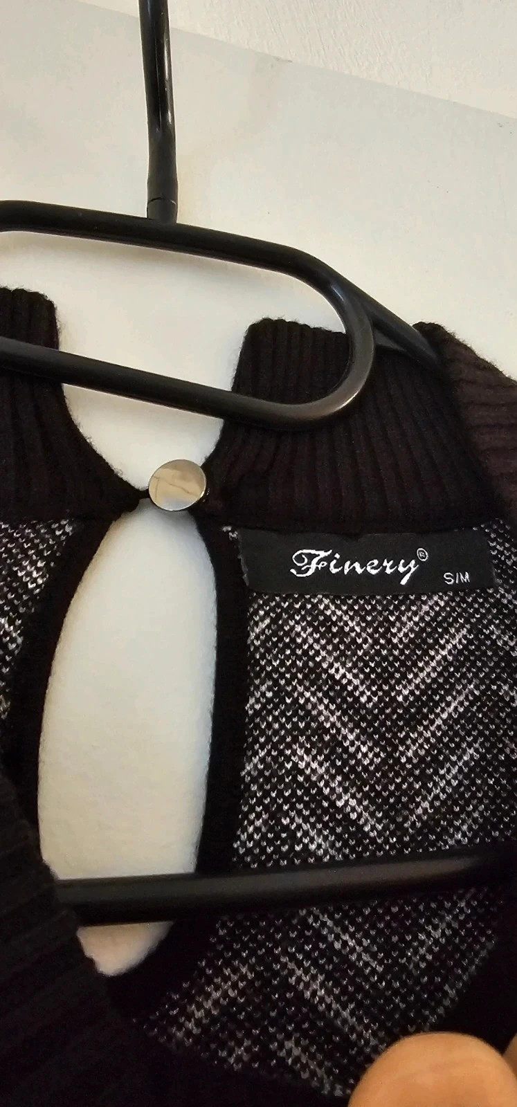 Robe noire et blanche à motifs chevrons – taille S/M – Finery – taille S / 36 / 8 2