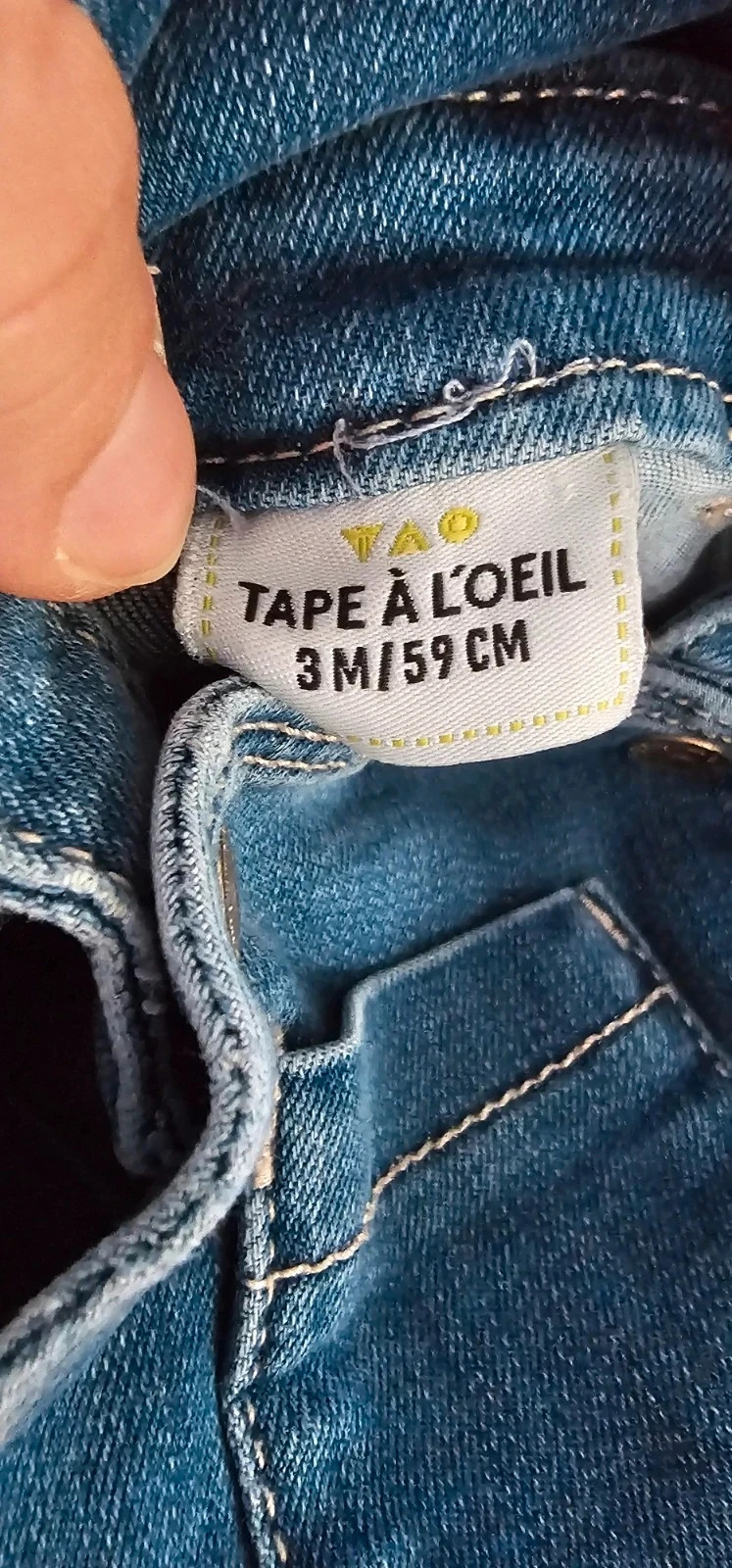 Adorable salopette en jean bébé - Tape à l’œil – Tape à l'œil – taille 3-6 mois / 62 cm 2