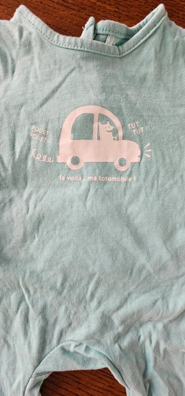 Pyjama bleu Orchestra 1 mois "Ma totomobile" – Orchestra – taille 1-3 mois / 56 cm 2