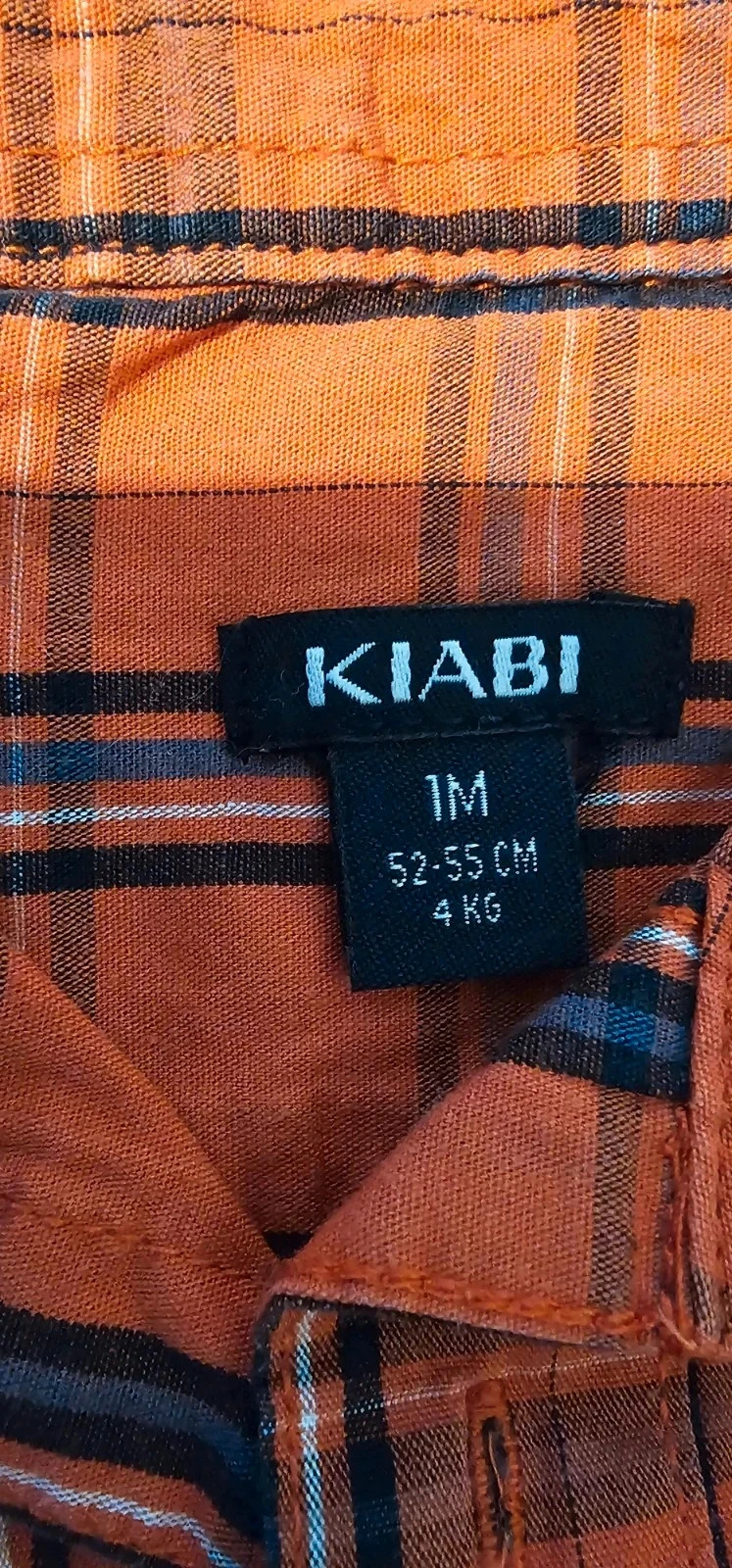 Chemise à carreaux rouges – Kiabi – 1 mois – Kiabi – taille 1-3 mois / 56 cm 2