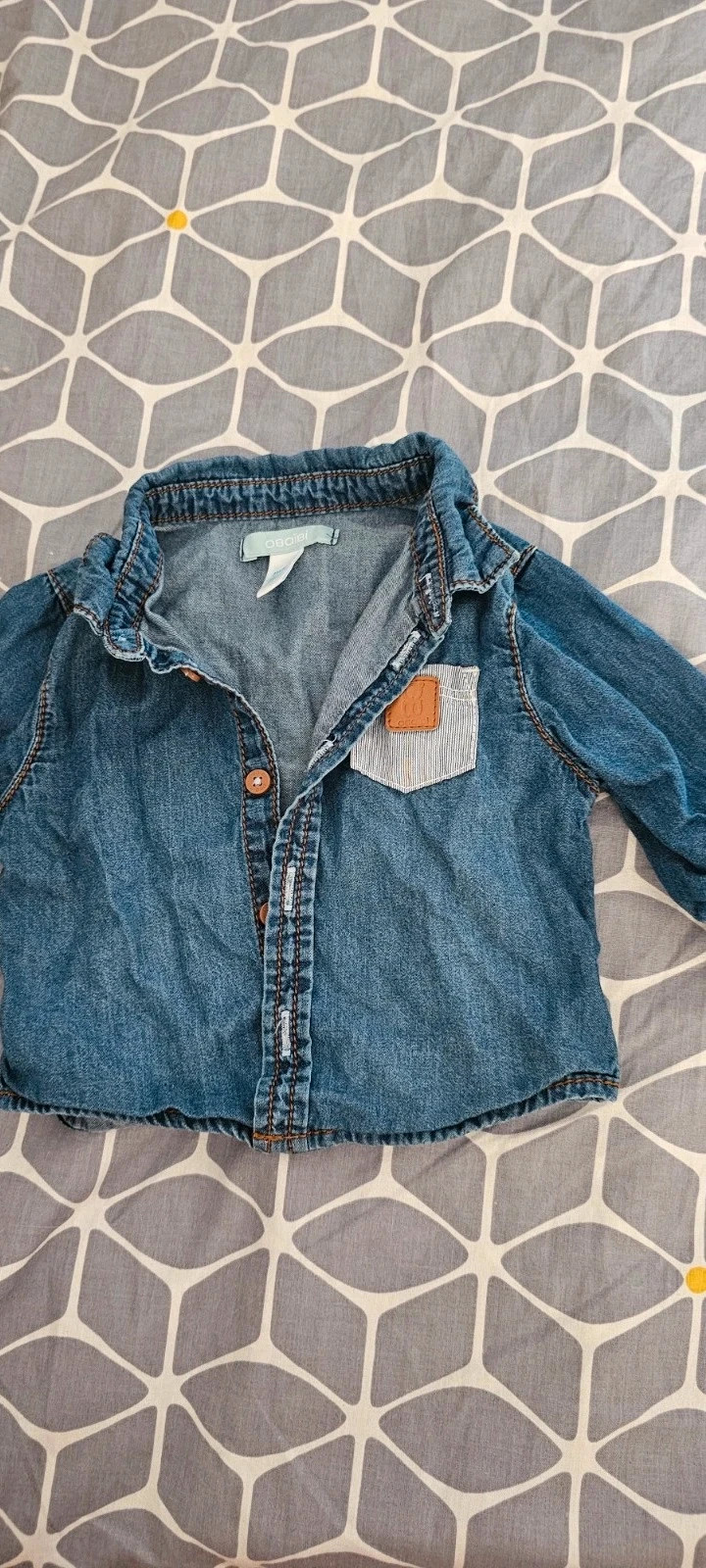 Chemise en jean bébé 3 mois Obaïbi .