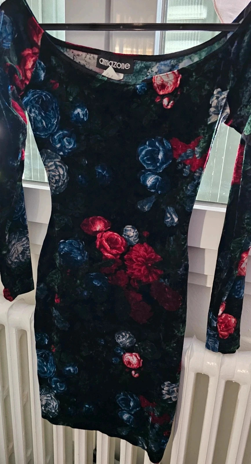 Robe moulante velours fleurs vintage Amazone T3 . – Amazone – taille M / 38 / 10 2