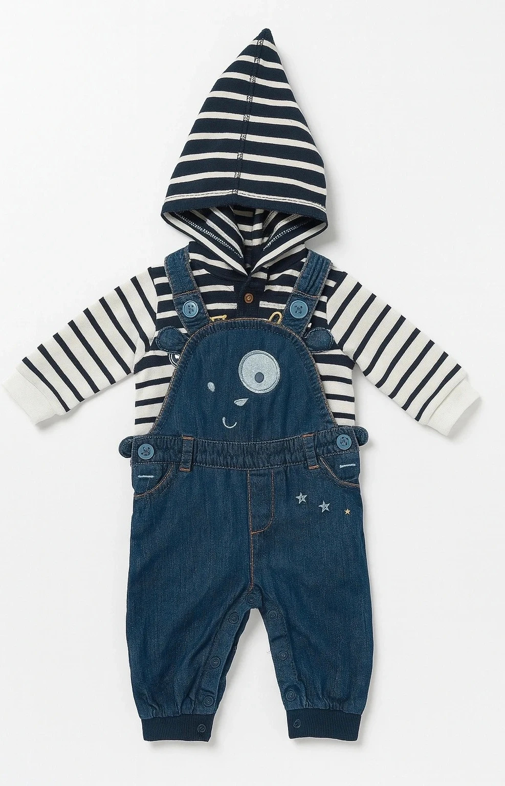 Ensemble salopette et pull bébé garçon Gémo 3 mois .