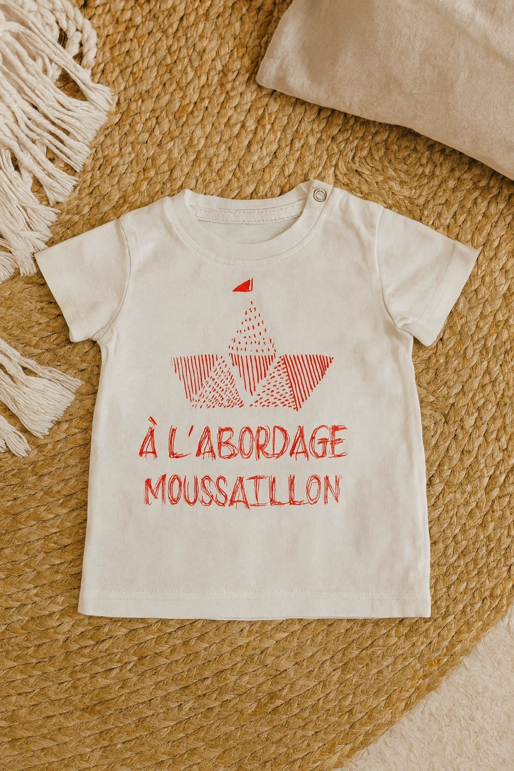 Tee-shirt bébé Orchestra blanc À l’abordage moussaillon – 0 3 mois