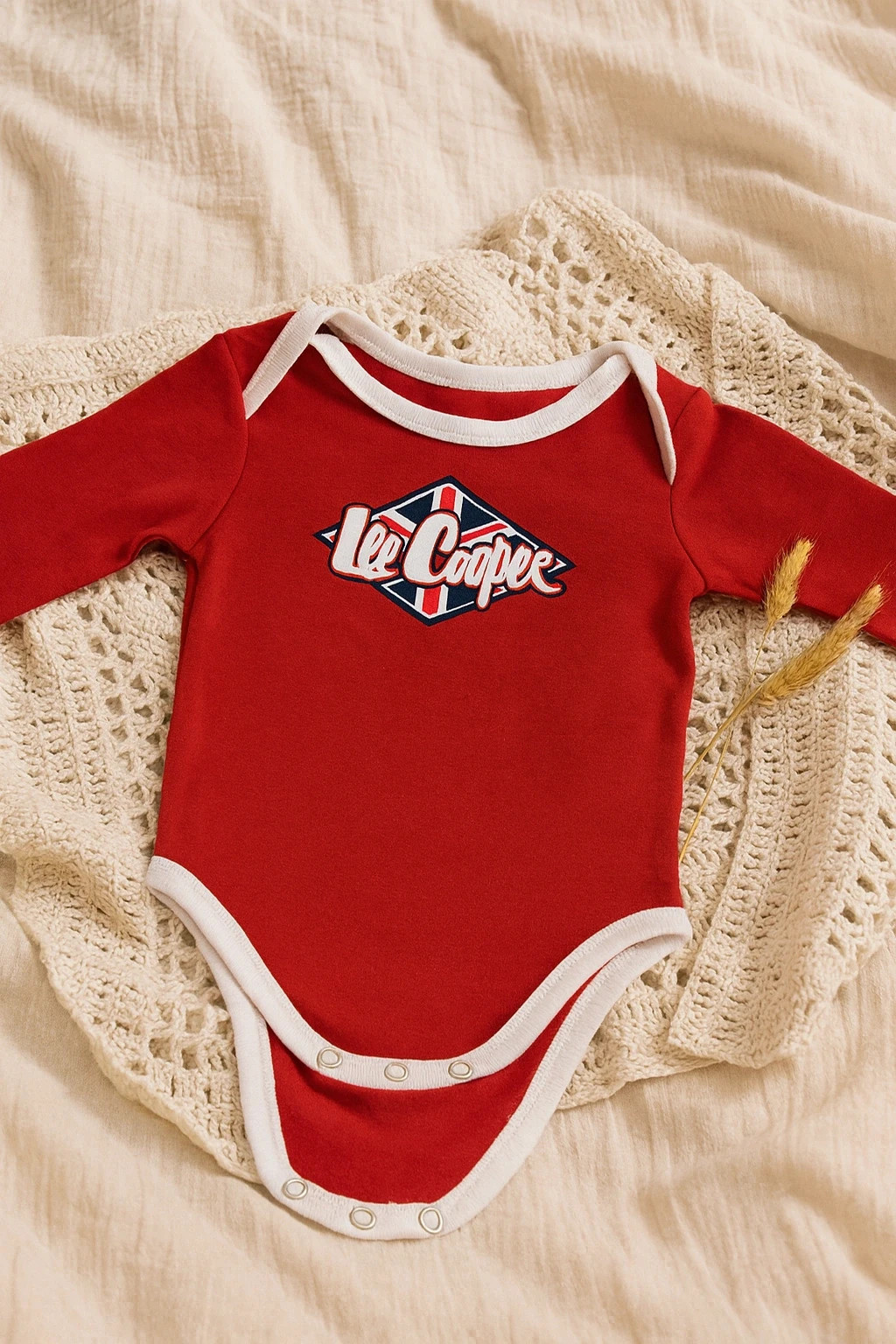 Body Lee Cooper rouge manches longues 18 mois