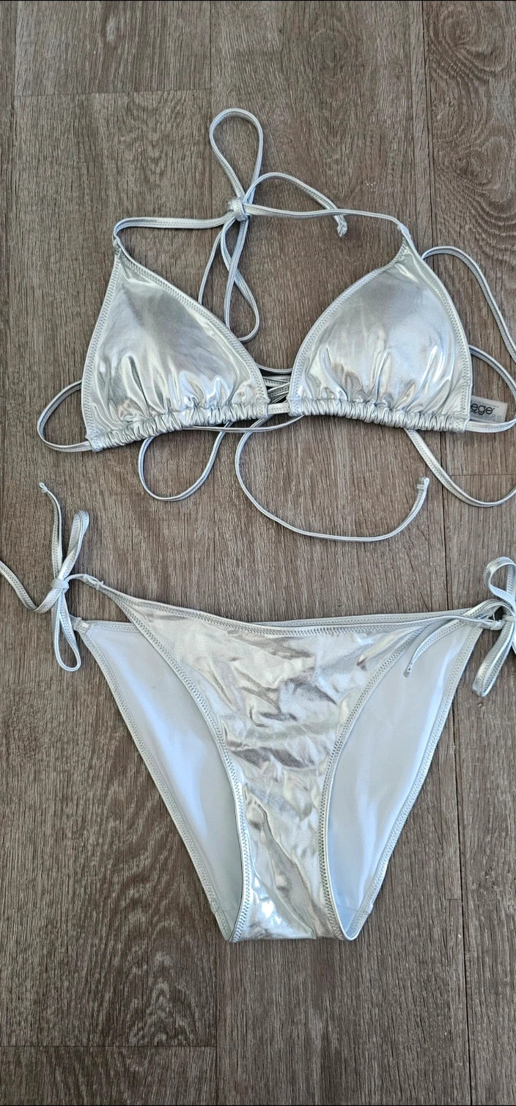 Bikini argenté brillant – Taille 36 – Valege – taille S / 36 / 8 3