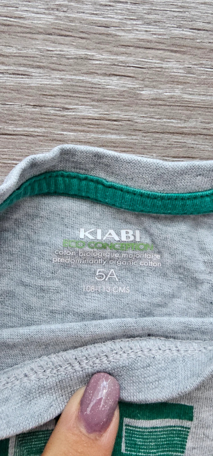 T-shirt manches longues gris Kiabi coton bio – Motif The Great Game – Taille 5 ans – Kiabi – taille 5 ans / 110 cm 2