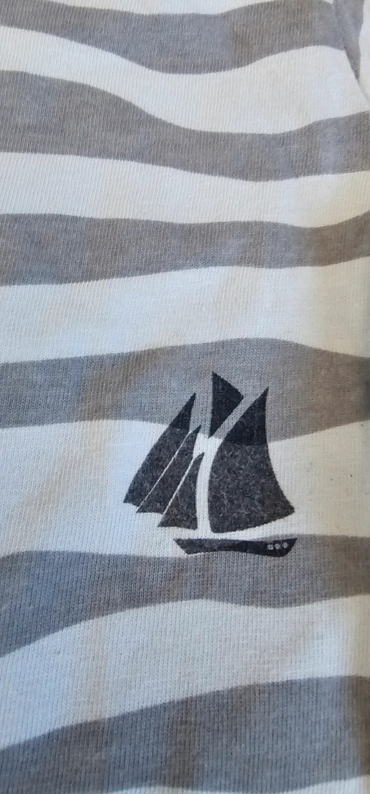 Tee-shirt rayé bleu/gris bébé 3 mois – Petit Bateau – taille 3-6 mois / 62 cm 3