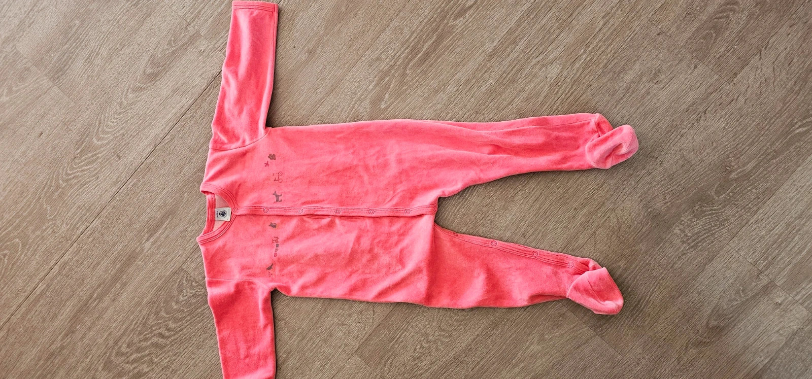 Pyjama velours Petit Bateau rose – 24 mois – Petit Bateau – taille 24-36 mois / 92 cm 4