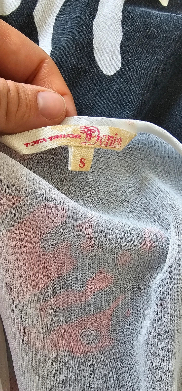 Joli débardeur blanc en voile léger avec empiècement dentelle et détails strass – Vintage Dressing – taille S / 36 / 8 2