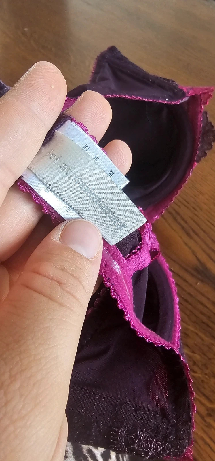 Soutien-gorge violet et fuchsia dentelle – Taille 90B – ici et maintenant – taille 90B 2