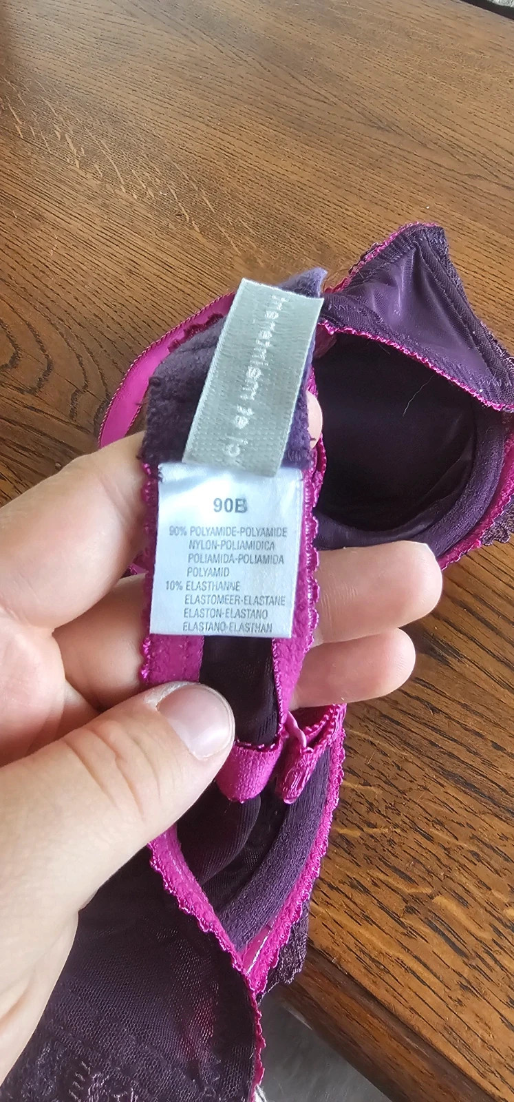 Soutien-gorge violet et fuchsia dentelle – Taille 90B – ici et maintenant – taille 90B 3