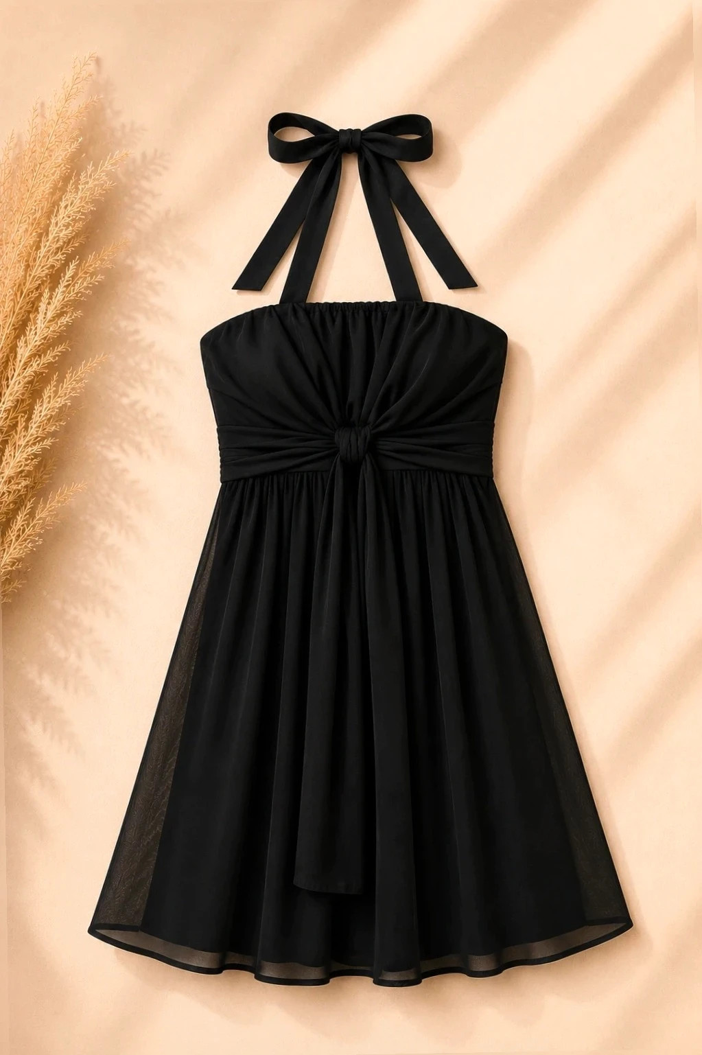 Robe Noire fluide élégante taille 38