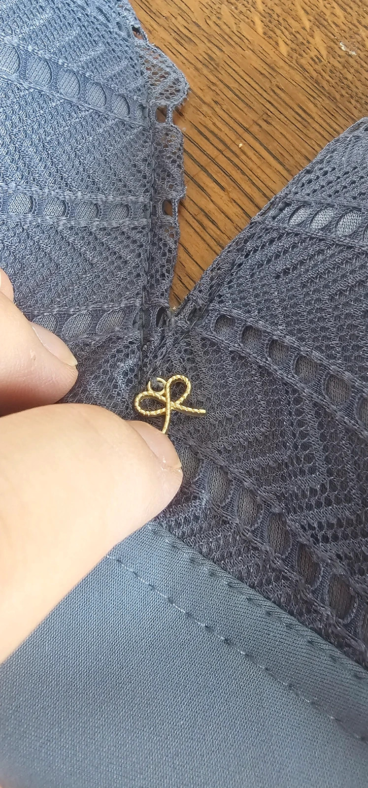 Soutien-gorge bleu-gris en dentelle My Essentials, taille S – My essential wardrobe – taille S 2