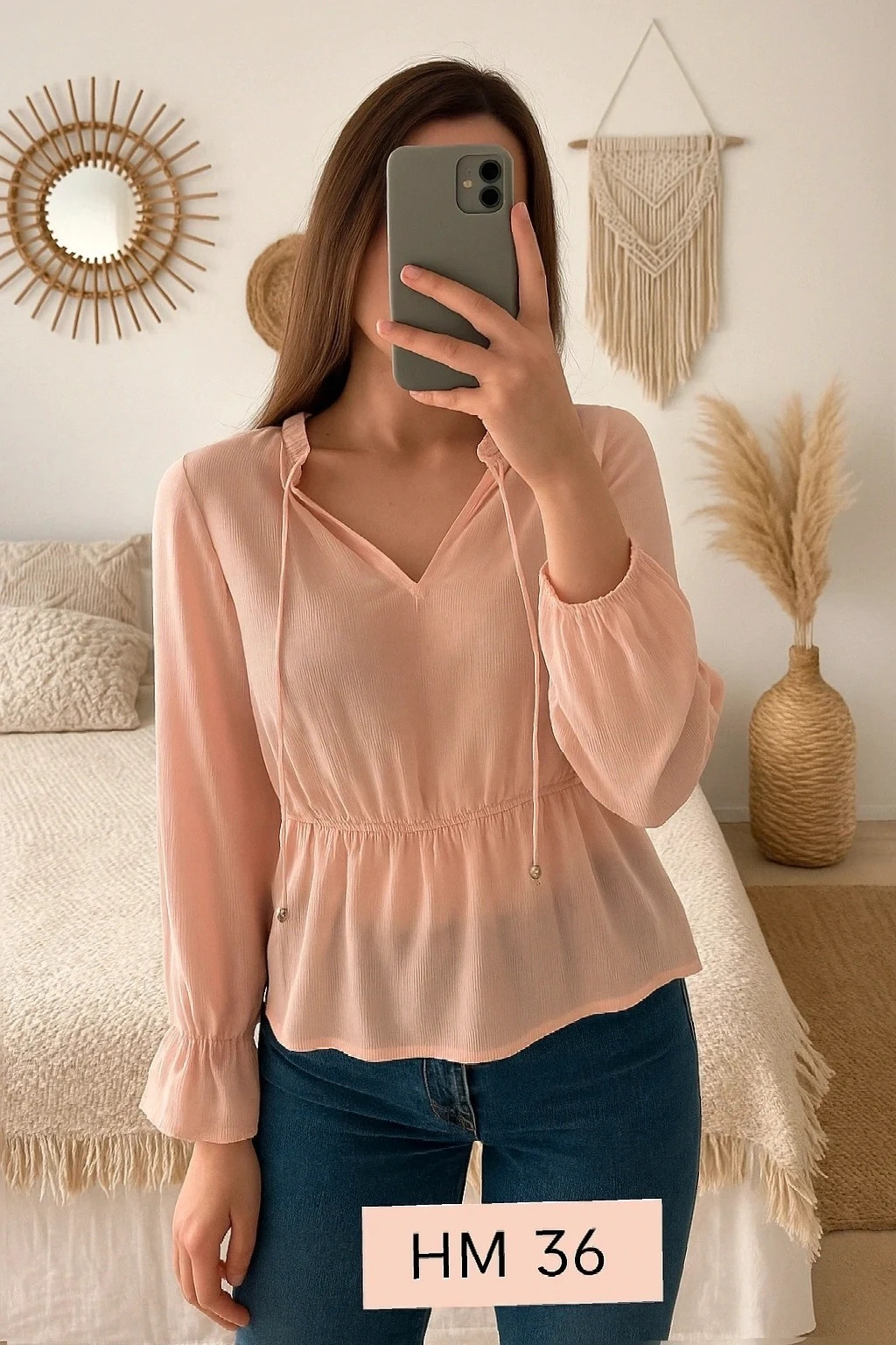 Blouse Rose poudré H&M - Taille 36
