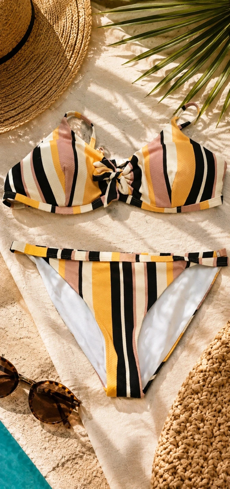 Bikini rayé femme