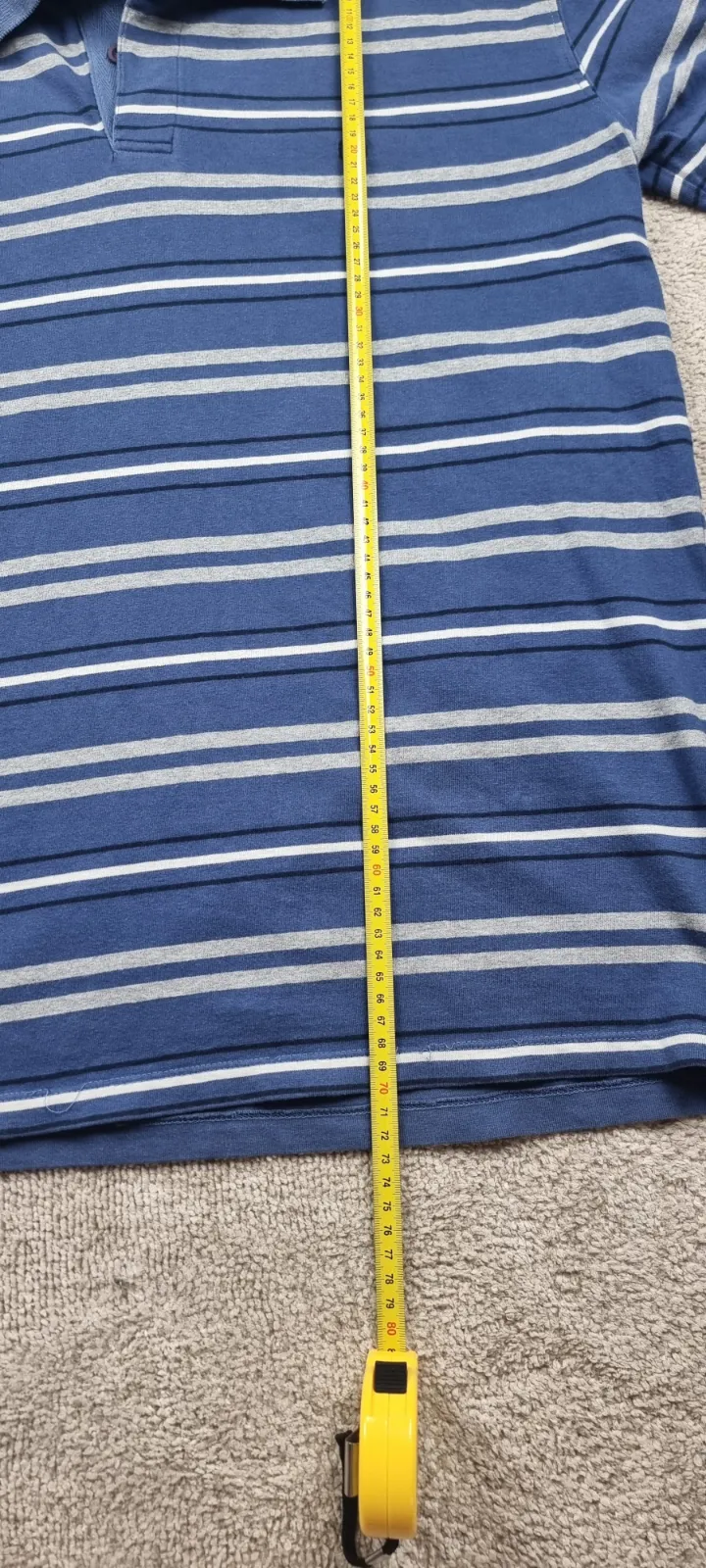 Polo woolrich rayas azules blancas 7