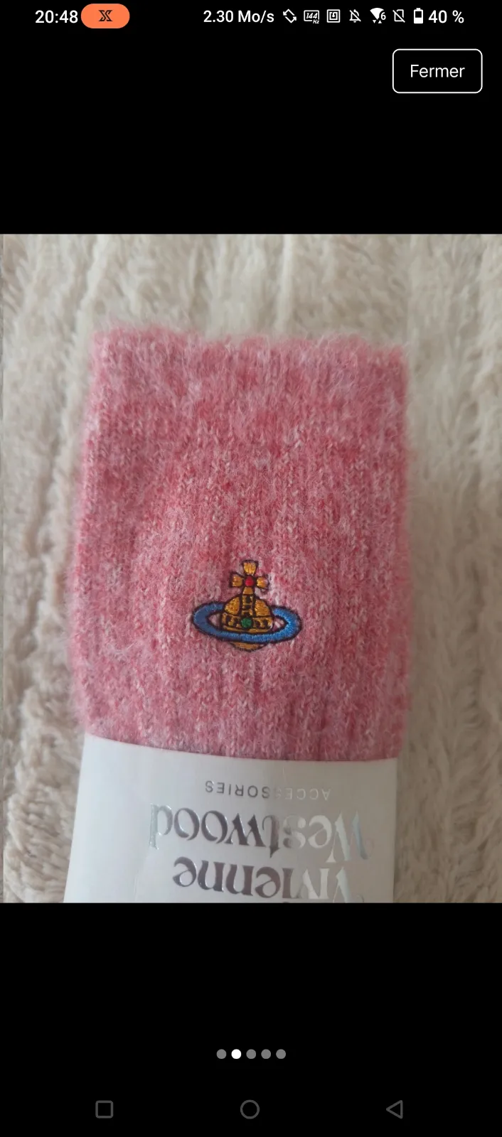 Vivienne Westwood Pink Wool Socks 4