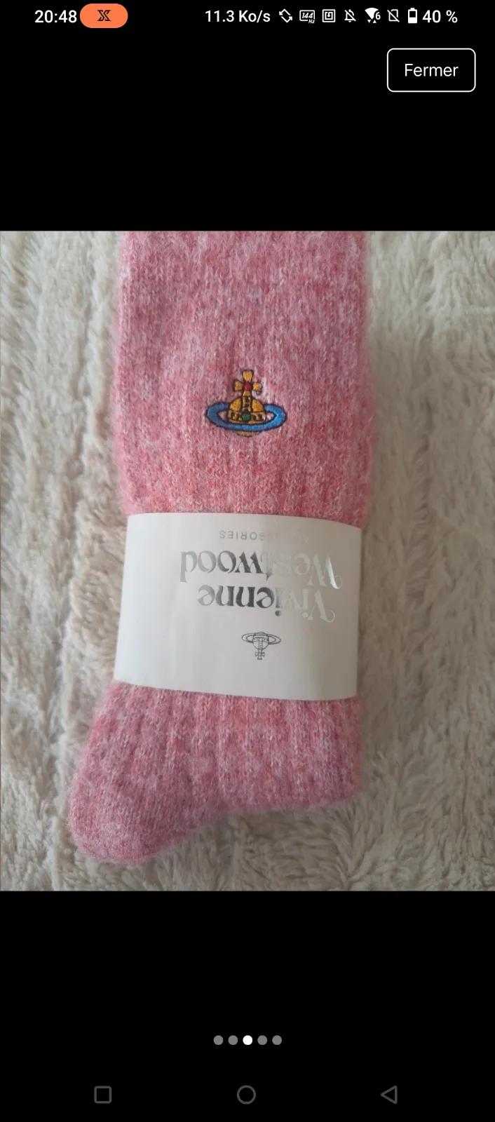 Vivienne Westwood Pink Wool Socks 3