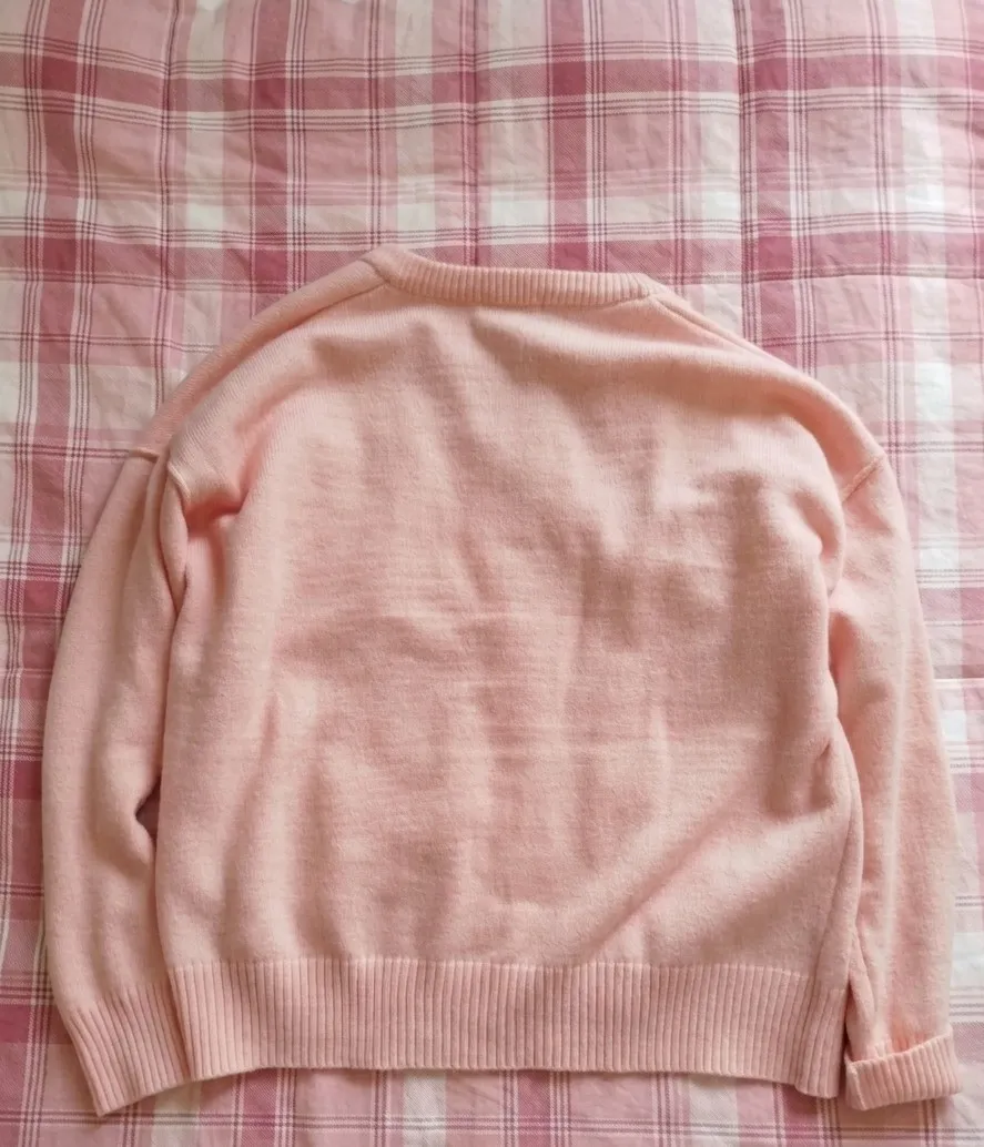 Cardigan AMI rose cœur poches 2
