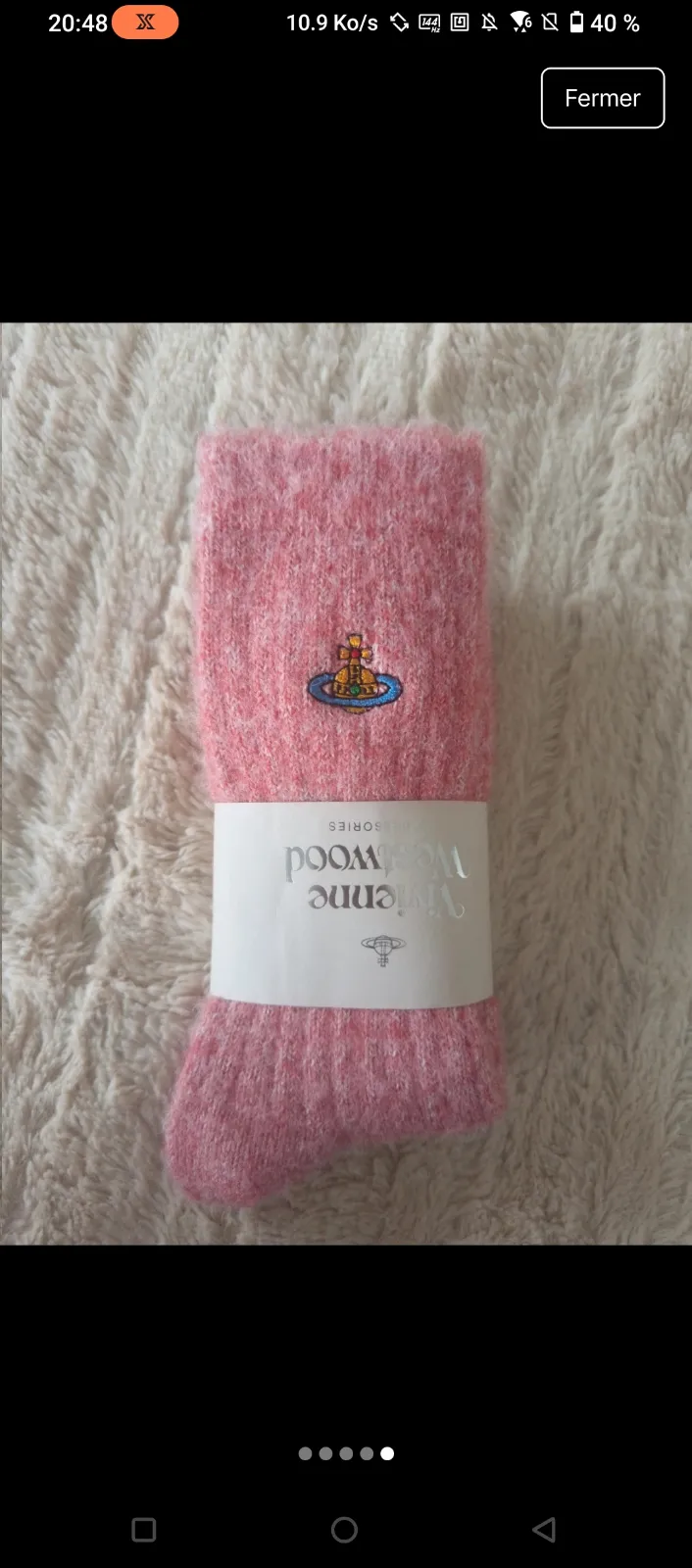 Vivienne Westwood Pink Wool Socks